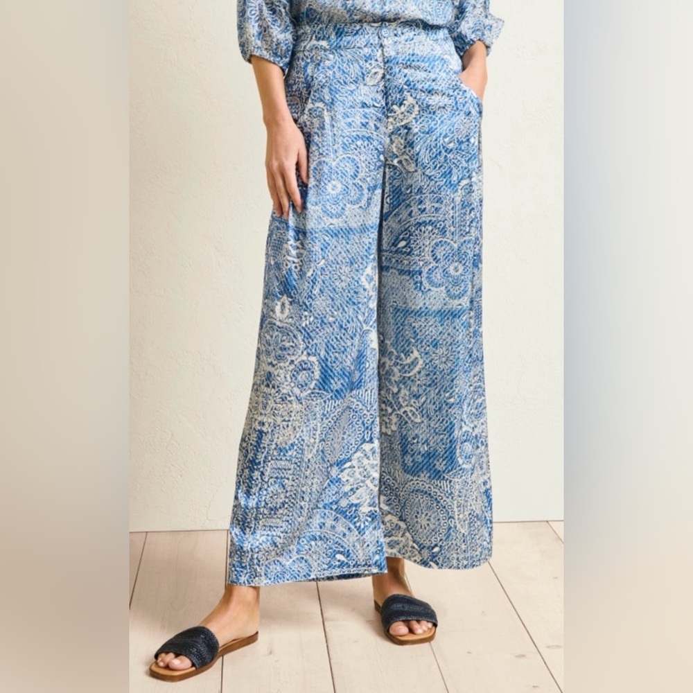 Johnny Was Lauchlen Silk Wide Leg Pants Size Small 4 - 6